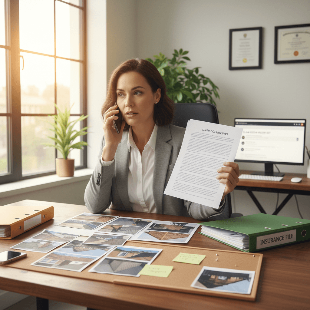 Texas Roof Approved specialist following up on homeowner's insurance claim