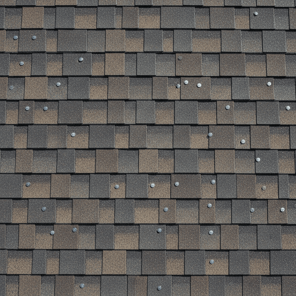 Detailed view of professional shingle installation and alignment